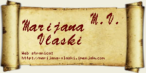 Marijana Vlaški vizit kartica